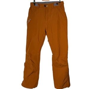 Turbine Mens Waterproof Ski Snowboard Pants Size S Orange Brown Athleisure Snow